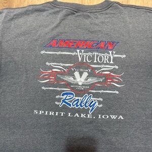 Vintage Victory Motorcycle Rally - Spirit Lake, Iowa Gray T-Shirt XL